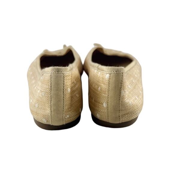 J CREW Woven Polka Dot Raffia Ballet Flats Size 8.5 - Picture 4 of 7